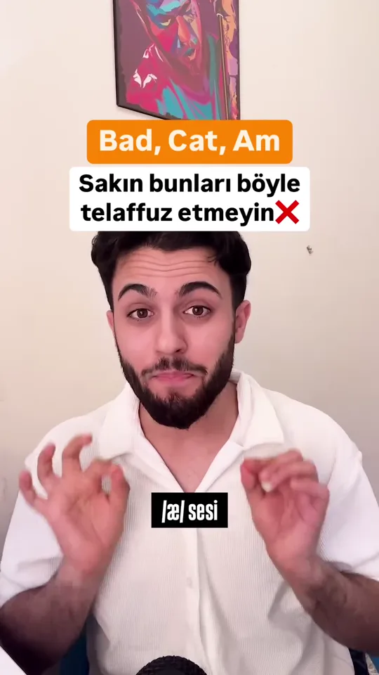 Bad, cat ve am kelimelerinde ae sesini anlatan video